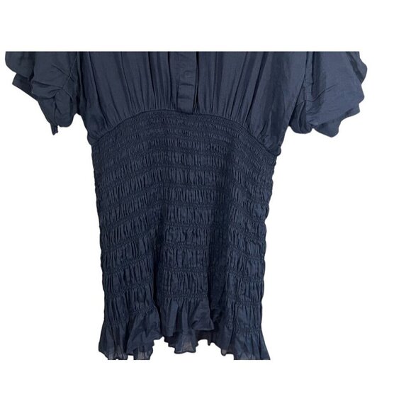 Frame Chic Luxury Mini Dress 16 Blue Neutral Modern Sexy Preppy Old Money Edgy - Picture 7 of 16